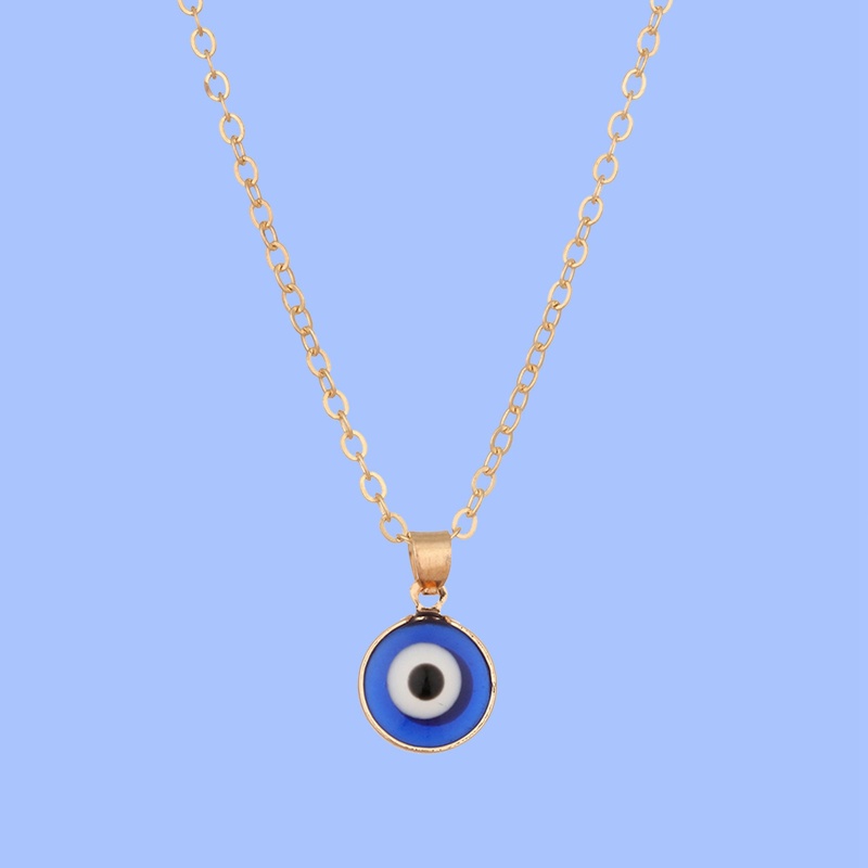Wanita Kalung Fashion Perhiasan Evil Eye Pendant Klavikula Gothic Penjualan Panas Vintage Punk Multicolor