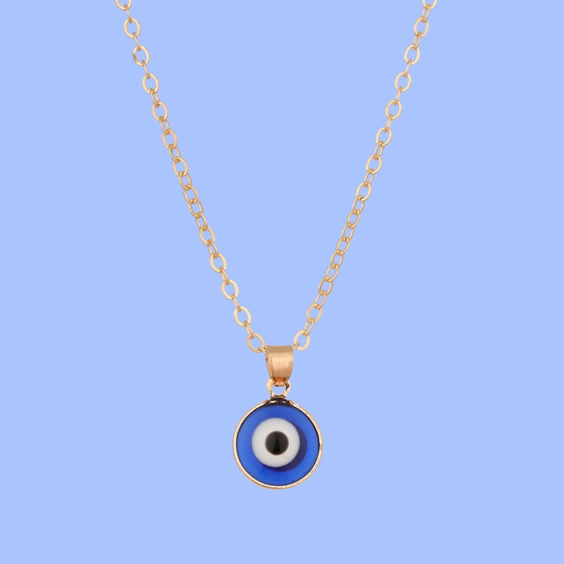 Wanita Kalung Fashion Perhiasan Evil Eye Pendant Klavikula Gothic Penjualan Panas Vintage Punk Multicolor