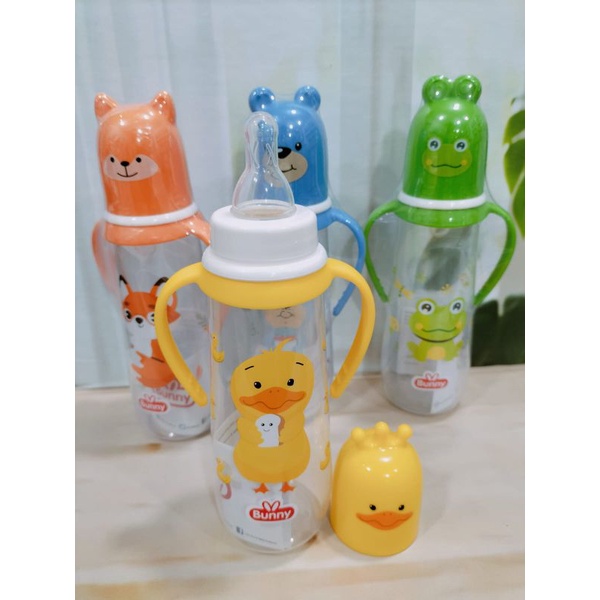 Botol Susu Karakter Lucu Nipple Reguler+Pegangan BPA Free 250 Ml/125 Ml