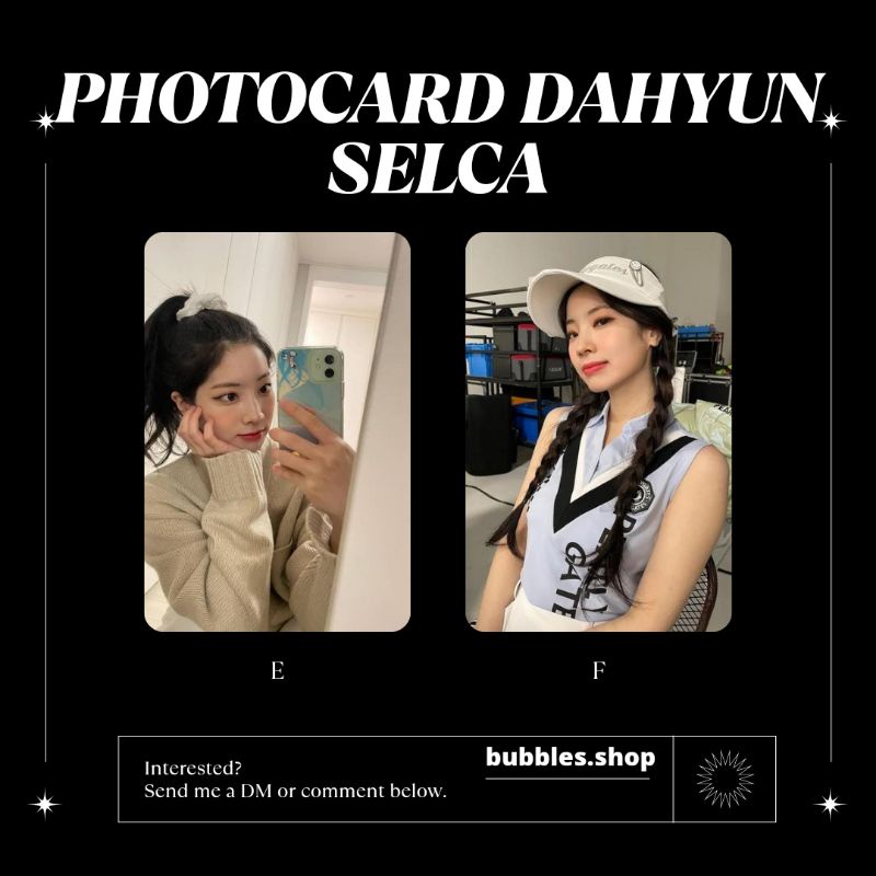 PHOTOCARD UNOFFICIAL DAHYUN TWICE SELCA