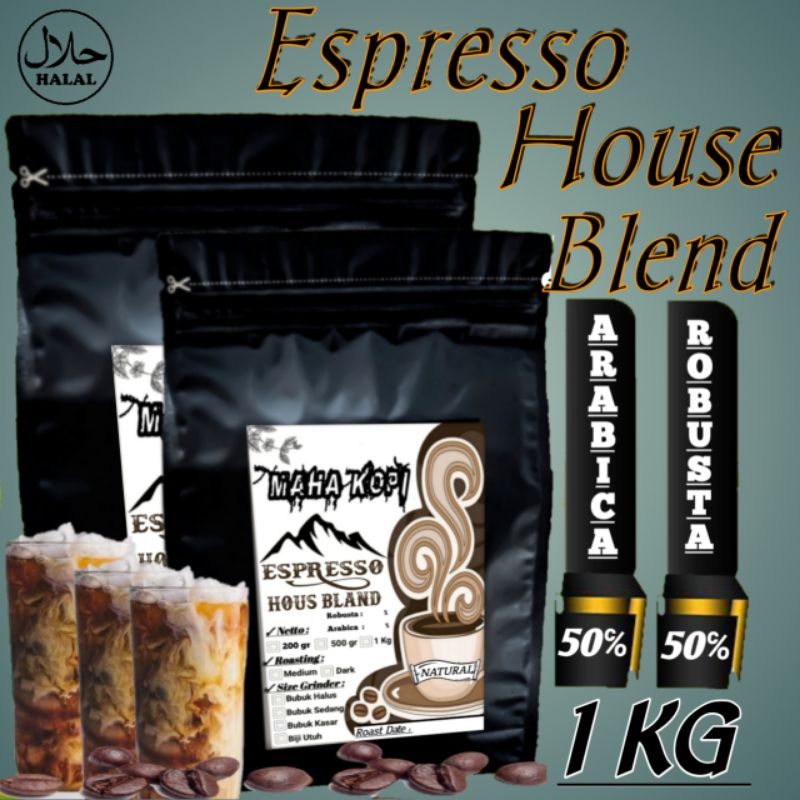 

Biji Kopi 1kg Espresso Blend 50 50