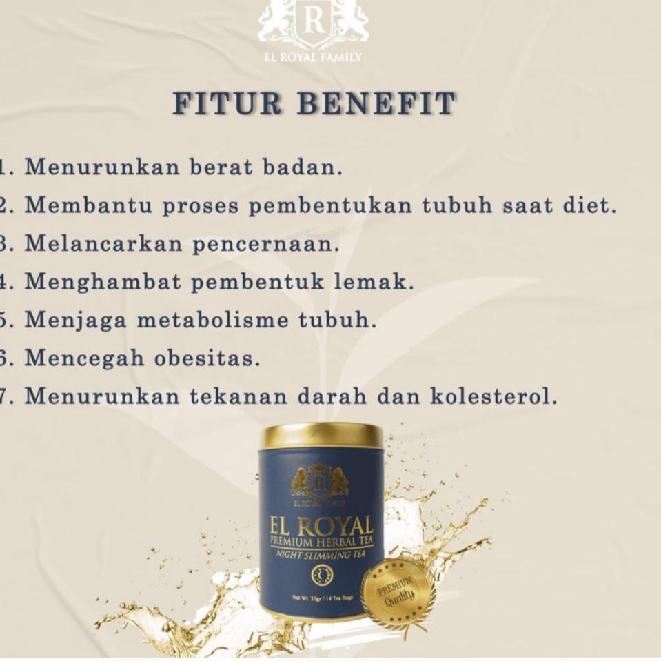 

Cfj17 (FREE GIFT) EL ROYAL PREMIUM HERBAL TEA / TEH HERBAL UNTUK KESEHATAN / 1 PAKET ISI MORNING & NIGHT .,.,.,.,