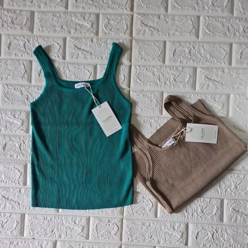 Tanktop wanita import Bkk Giant basic New Bahan rajut strect