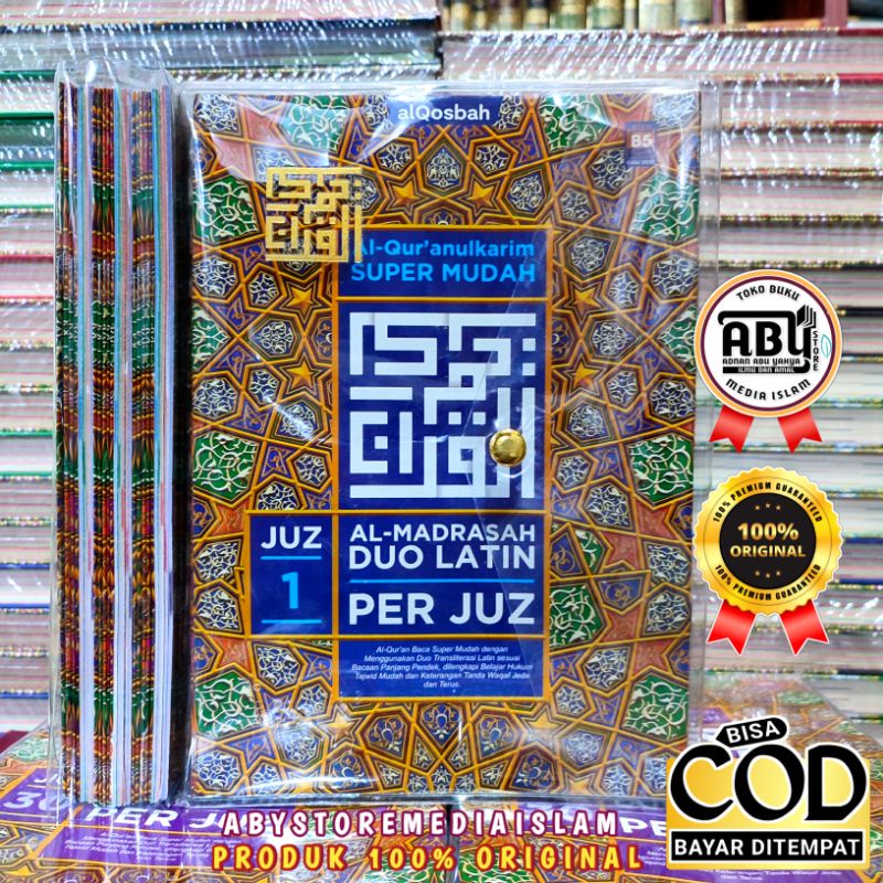 Alquran PER JUZ AL MADRASAH Duo Latin B5 Besar Isi 30 Buku Mushaf Alquran Almadrasah Duo Latin PerJu