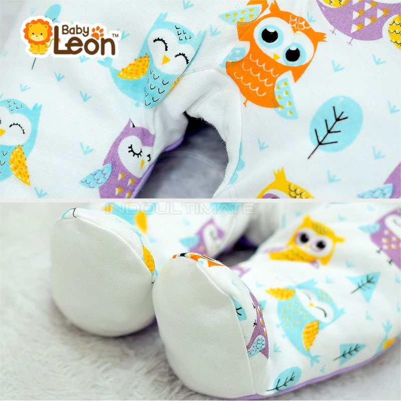 SNI BABY LEON Sleepsuit bayi 0-12 bulan jumper piyama baju lengan panjang tidur Bayi Laki-Laki Perempuan kaki tutup