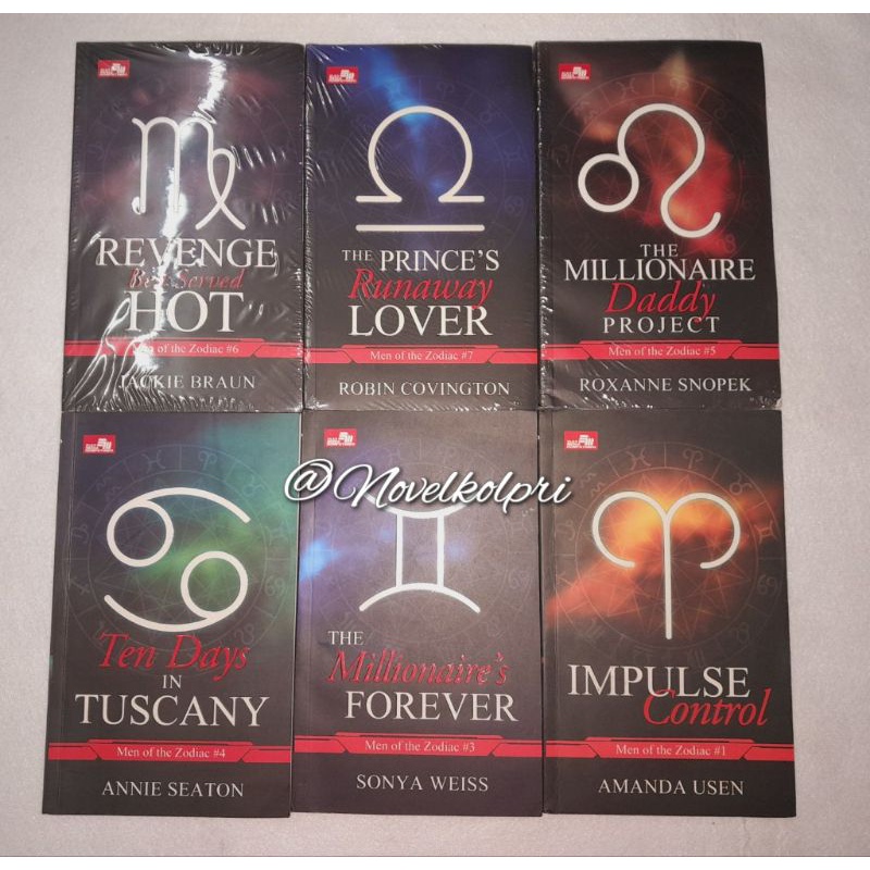 Novel Set 6 Buku Men of The Zodiac Series