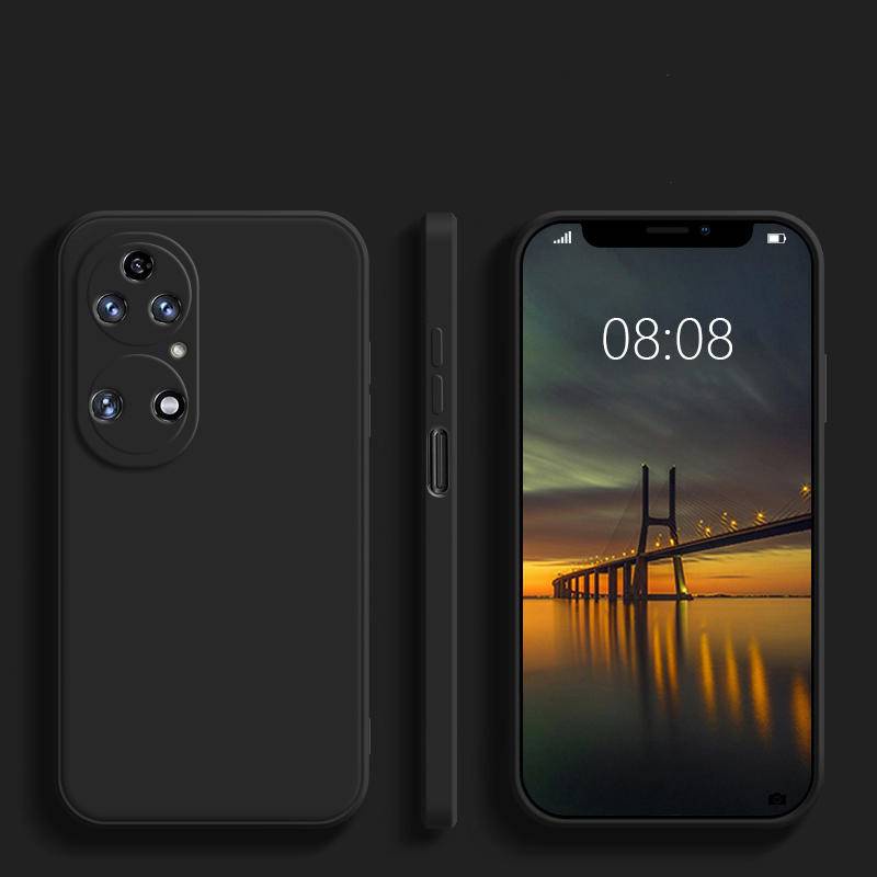 Untuk Huawei P50 P50 P50E P40 Pro Case Shockproof Casing Belakang Ponsel Silikon Cair Lembut