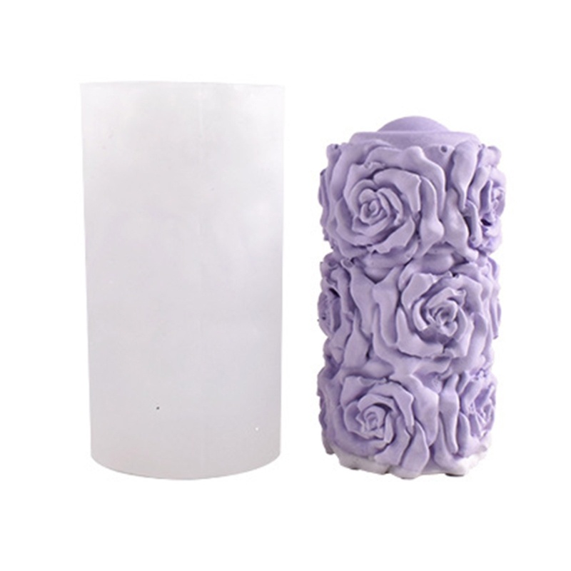 Siy Cetakan Silikon 3D Mawar Hati Untuk Handmade Dekstop Decor Gypsum Epoxy Resin Mold Untuk Dekorasi Rumah