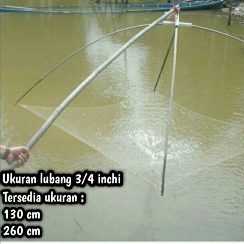 Jaring anco alat penangkap ikan tradisional khusus ikan kecil ukuran lubang  3/4 inchi