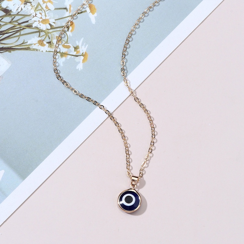 Wanita Kalung Fashion Perhiasan Evil Eye Pendant Klavikula Gothic Penjualan Panas Vintage Punk Multicolor