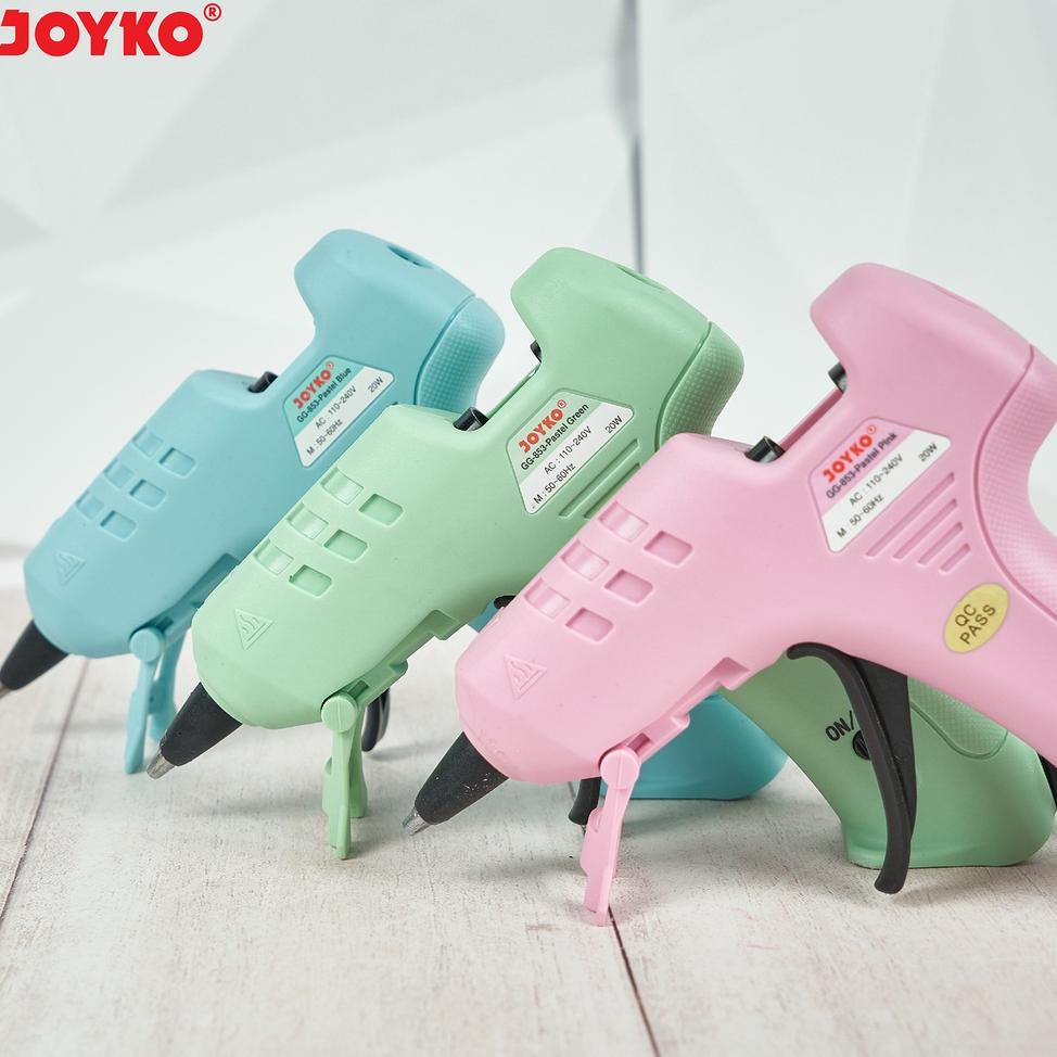 

[PRODUK TQLDJ] Glue Gun Lem Tembak Joyko GG-853 20 Watt Pastel Color FKV