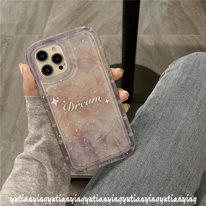 Case Compatible for iPhone 11 7 8 6 6S Plus 14 13 12 Pro Max XR X XS MAX Fantasy Ink Painting Starry Sky Star Moon Airbag Phone Soft TPU Clear Shockproof Back Cover