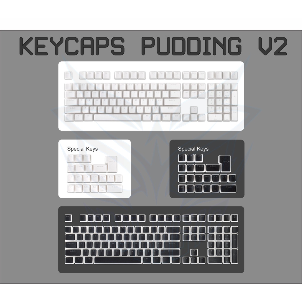 Keycaps Pudding PBT Doubleshot Backlit Mechanical Keyboard