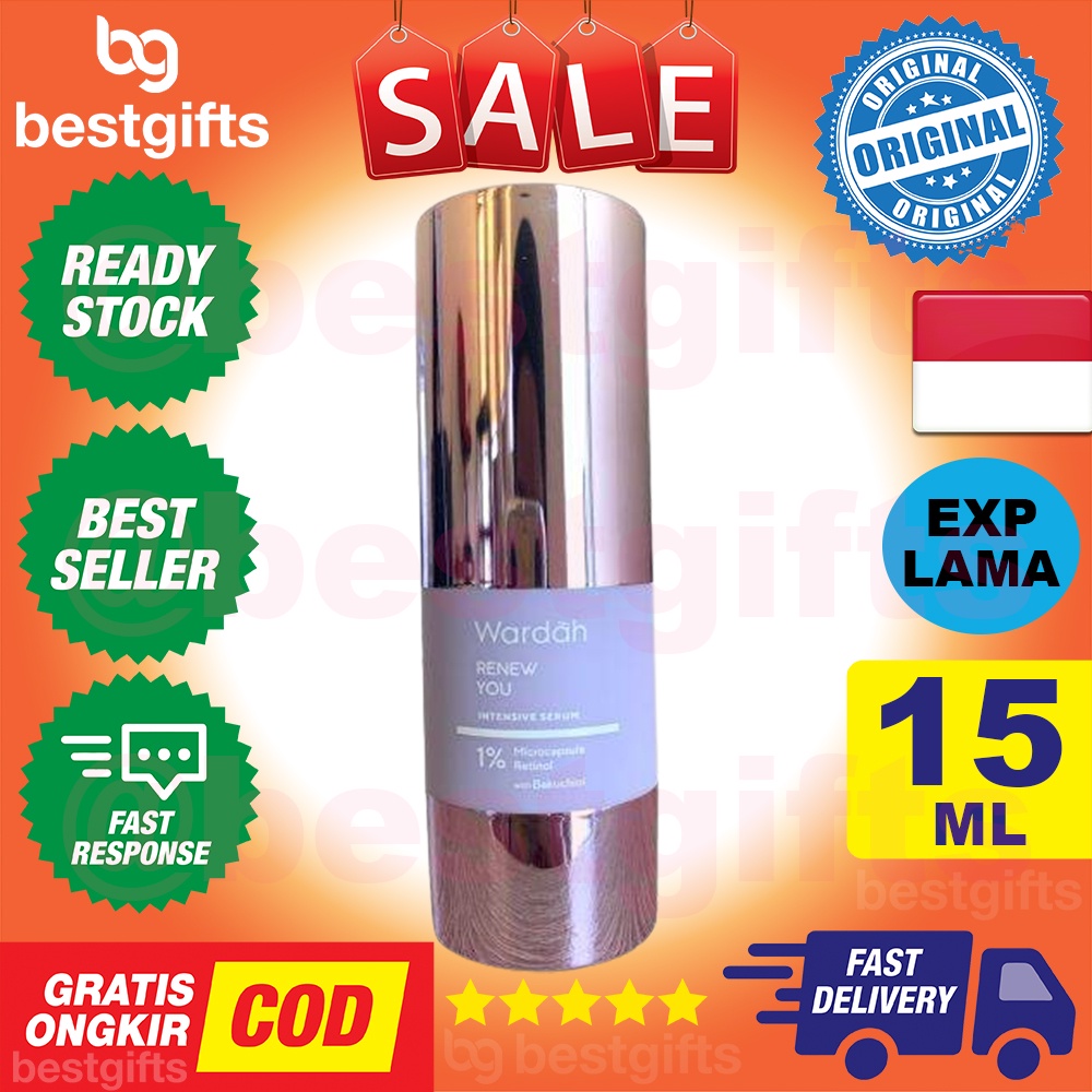 WARDAH RENEW YOU ANTI AGING INTENSIVE SERUM SAMARKAN GARIS HALUS KERIPUT MENCERAHKAN WAJAH 15 ML