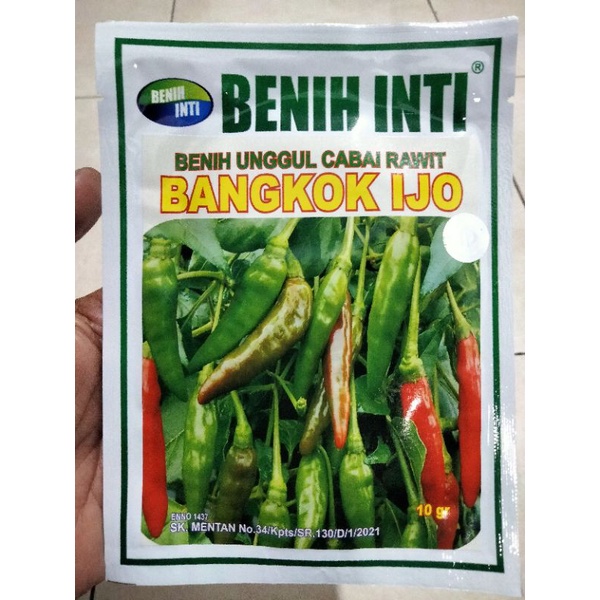 Benih Cabe Rawit Hijau BANGKOK IJO 10 Gram Cap Benih Inti - Bibit Cabai Rawit Ijo BANGKOK IJO