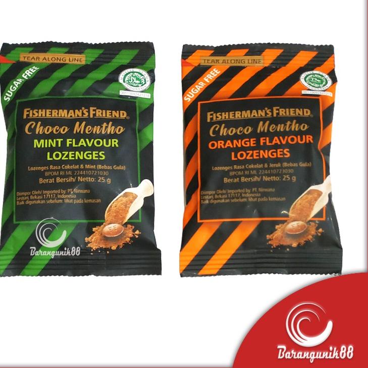 

➻Harga Murah✳ Permen Fisherman's Friend 25 gram Choco Mentho Mint Orange V56 ✣