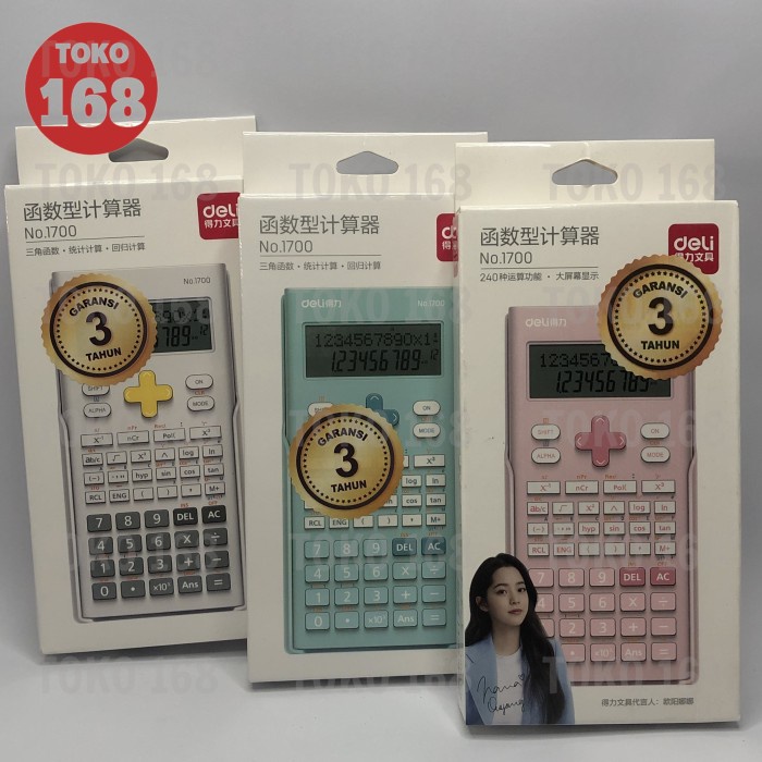 

DELI SCIENTIFIC CALCULATOR/KALKULATOR ILMIAH/SEKOLAH 1700 (PCS) #ORIGINAL