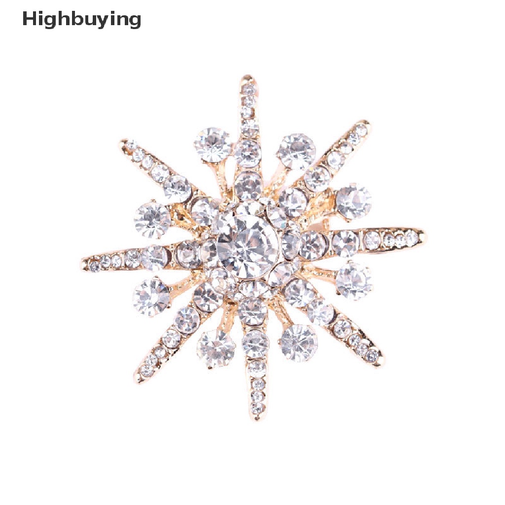 Hbid Vintage Berlian Imitasi Snowflake Bros Octagon Bintang Bertabur Bros Retro Lencana Jas Pakaian Bros Fashion Aksesori Pria Wanita Jas Kerah Pin Glory