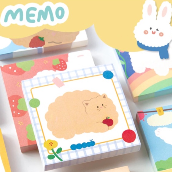 Dancing Bear Memo Pad / Memo Note / Sticky Notes Karakter Lucu / Sticky Notes Post It Notes Memo Pad Lucu Korea