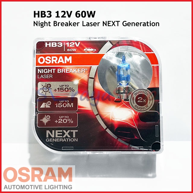 Lampu Halogen HB3 Night Breaker Laser NEXT Generation OSRAM