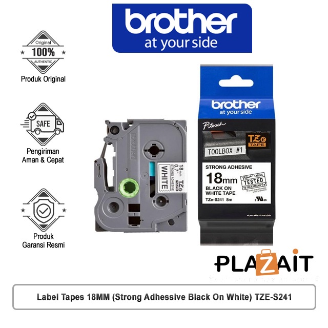 

Label Tapes 18MM (Strong Adhessive Black On White) TZE-S241