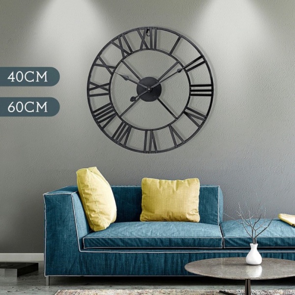

Dijual JamDindingBulatQuartzCreativeModelVintage60cm-H68-Black Limited