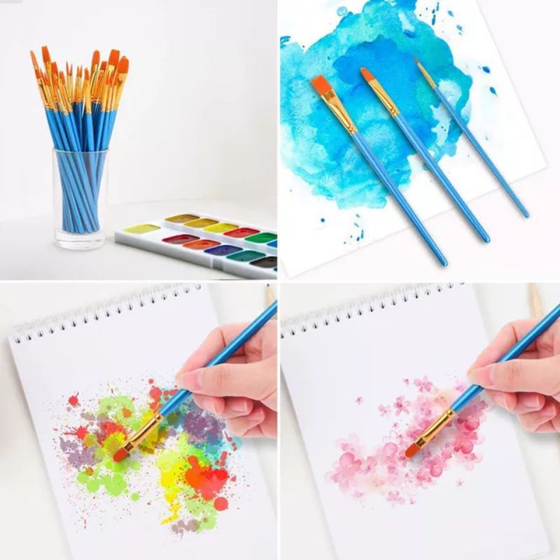 

10pcs Brush Kuas Cat Air Cat Minyak Kuas Cat Lukis Brush Body Painting
