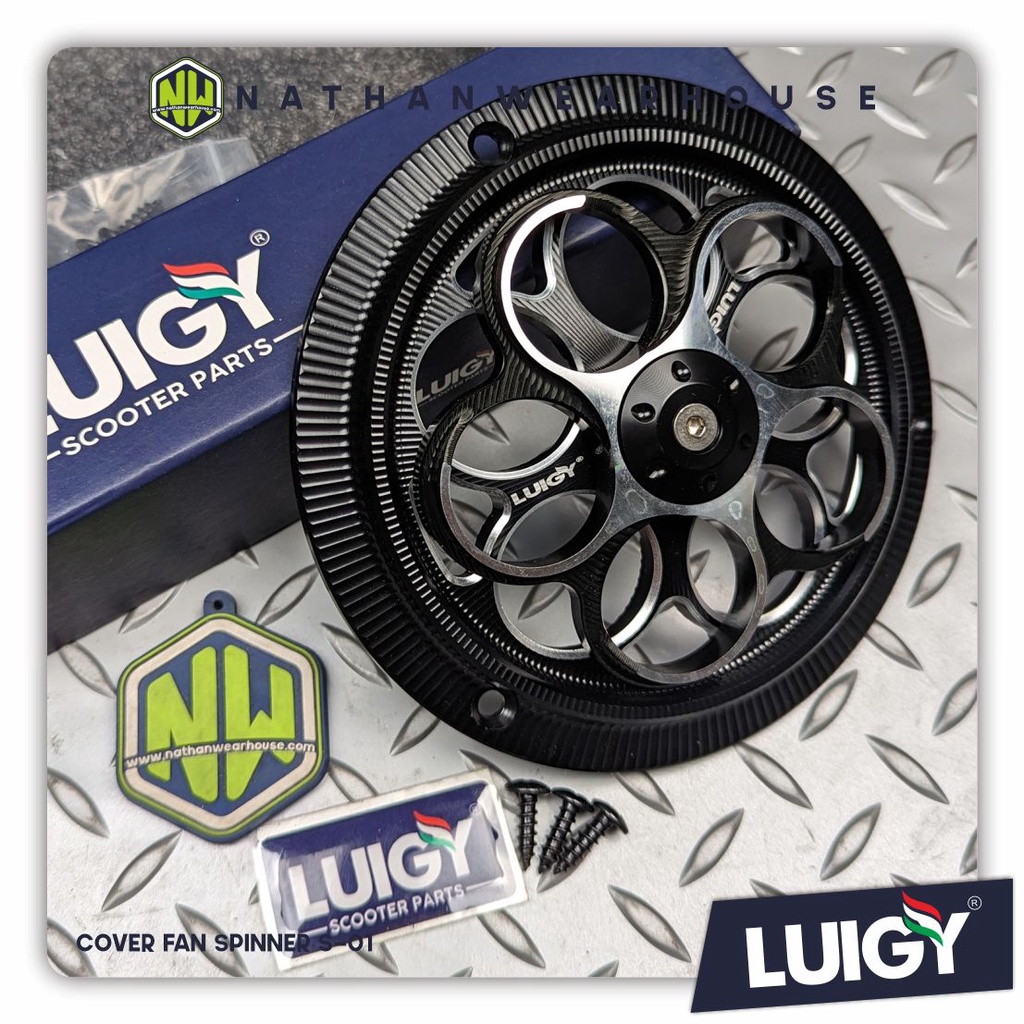 Cover Fan Spinner Tutup Kipas Luigy CNC Vespa Sprint Primavera GTS S LX LXV Beat Scoopy Vario 01