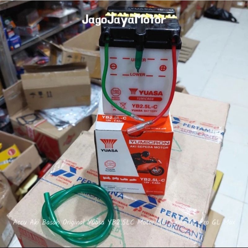 Aki Accu Motor Basah Original Yuasa YB2.5L-C GL Pro GL Max GL Series