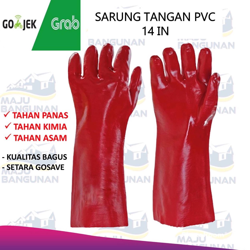 SARUNG TANGAN PVC 14 INCH / SARUNG TANGAN KIMIA / SARUNG TANGAN ANTI PANAS KIMIA SAFETY / SARUNG TAN