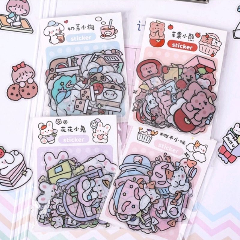 

✅ 40 Pcs Stiker Motif Anak Sekolah dan Kelinci Lucu Anti Air Untuk Dekorasi Jurnal 2