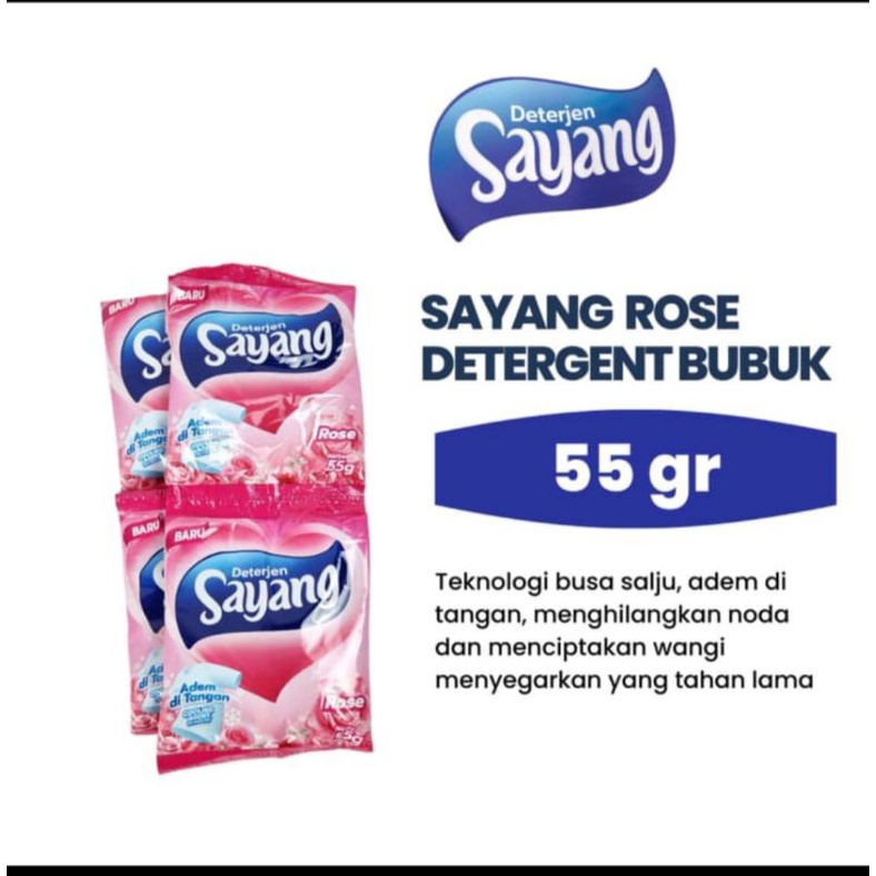 sayang detejen bubuk 50 gram isi 6 sachet