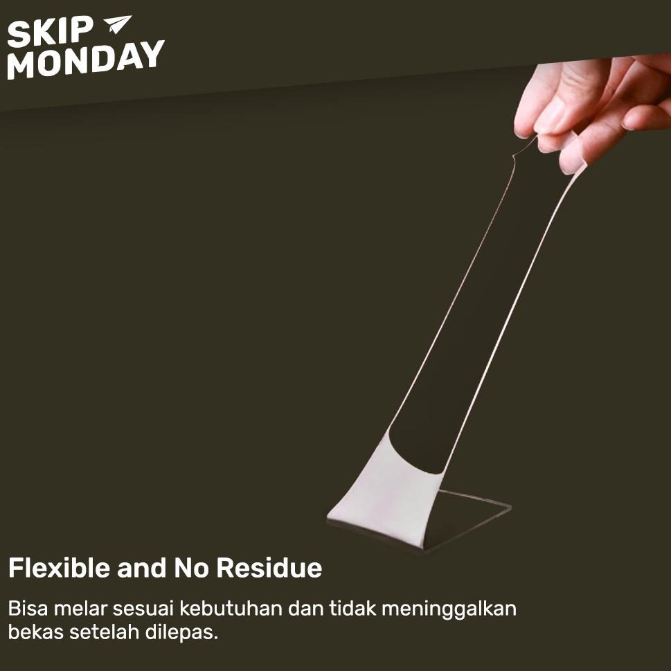 

☆ Skip Monday Nano Tape - Double Tape Transparan Isolasi Perekat Washable ㅴ