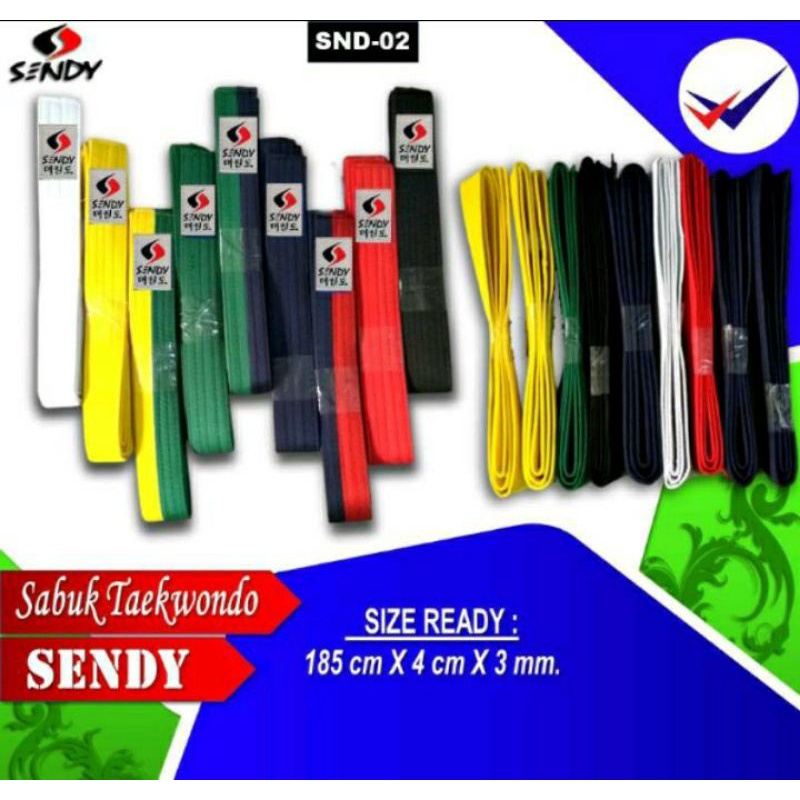 (SKD/SENDY) Sabuk Warna Taekwondo Sendy//Senkaido
