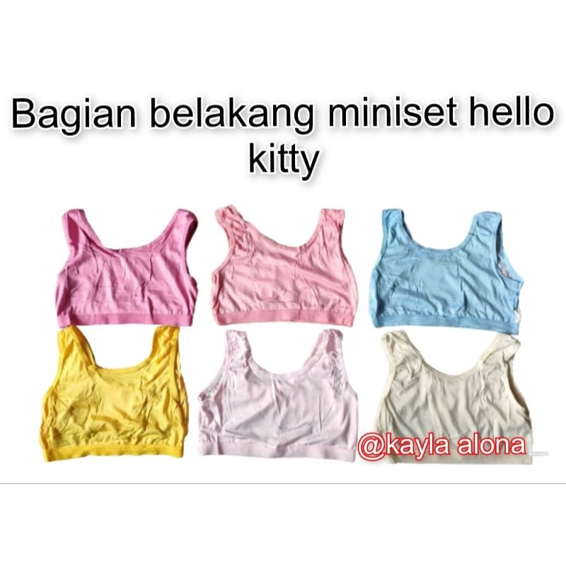 MINISET ANAK WARNA HELLO KITTY &quot; AINIAN &quot; ( Tanpa Busa )