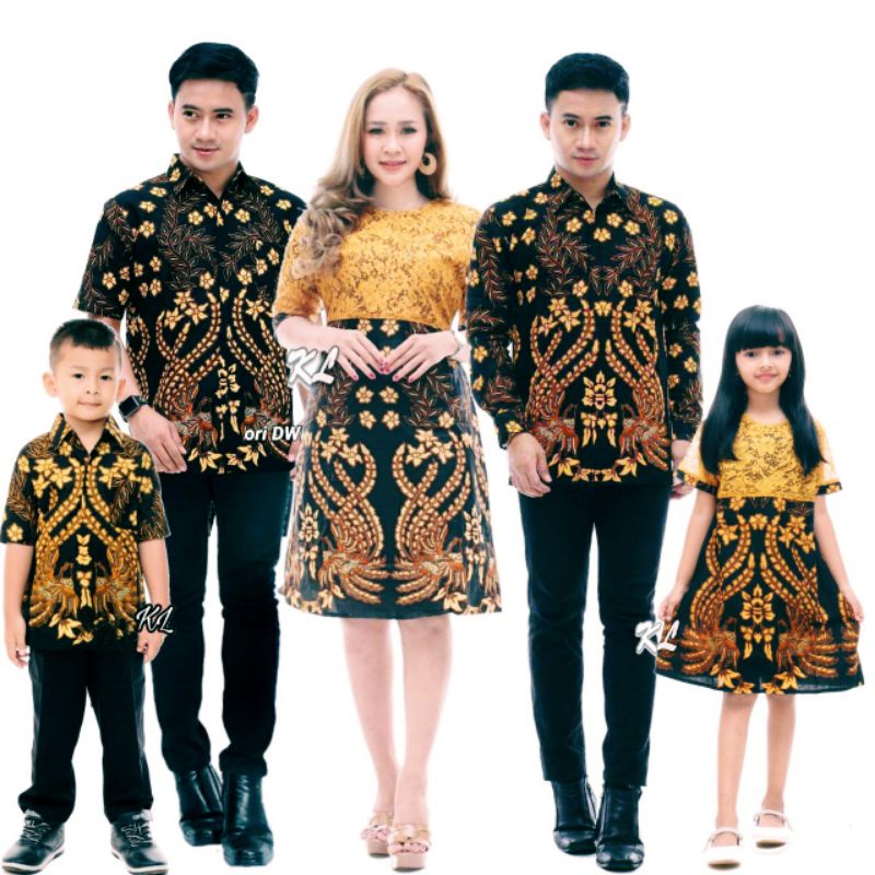 Dress burkat Batik /Couple dres batik keluarga moderen