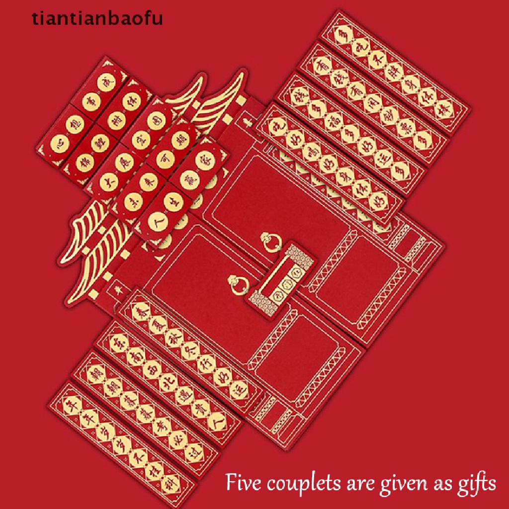 [tiantianbaofu] Amplop Merah Imlek 2023kantong Uang Festival Musim Semi Merah Packet Butik