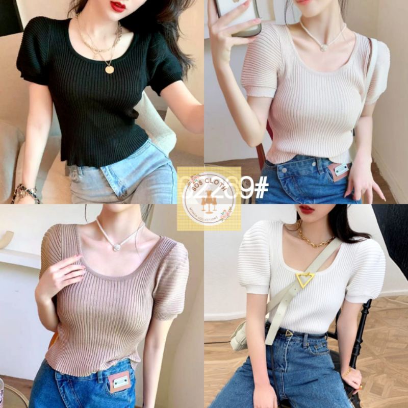808 CLOTH Baju Wanita Polos Model Rajut | Baju Wanita Korea Polos