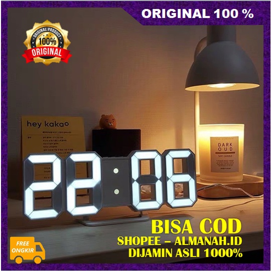 [BISA COD] LED Digital Clock Jam Digital 3 Dimensi Jam LED 3D ASLI