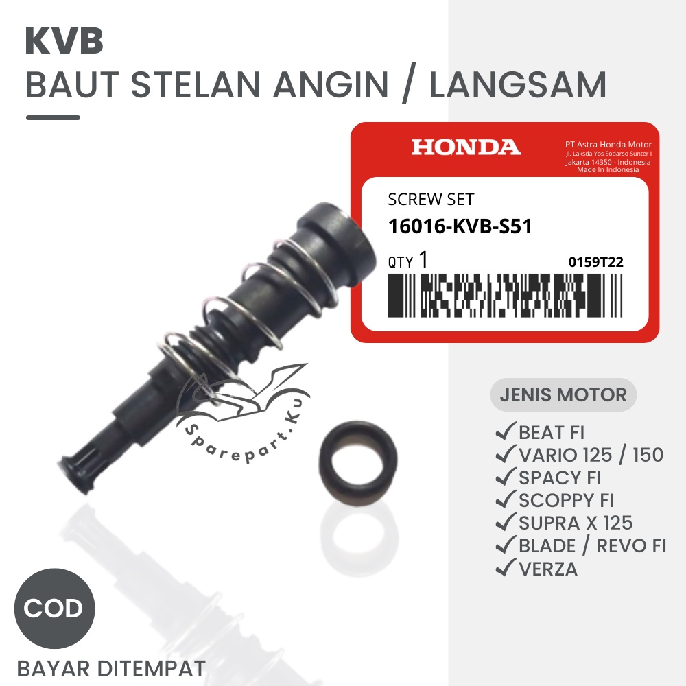 (GROSIR) KVB BAUT LANGSAM BEAT FI HONDA SCOOPY FI VARIO 125 150 SUPRA 125 REVO VERZA / BAUT SETELAN 