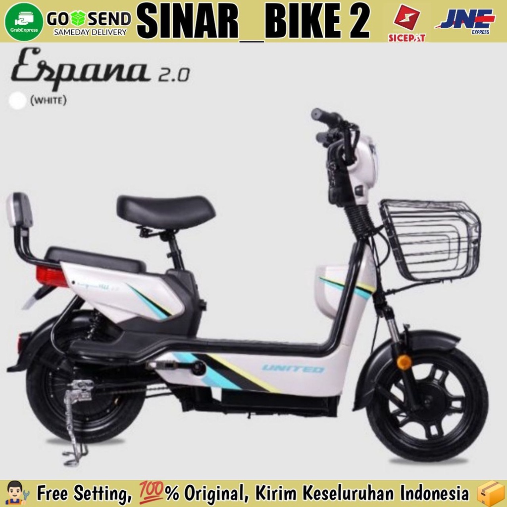 Sepeda Motor Listrik UNITED SALVADOR SE 500 Watt &amp; UNITED ESPANA 2.0 Electric E Bike 350 Watt