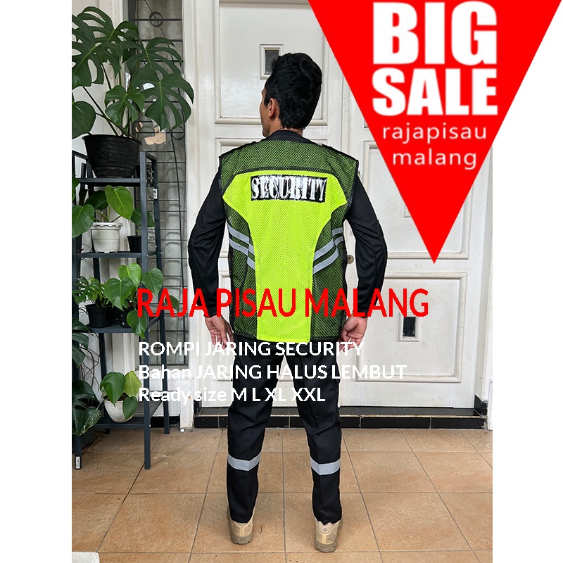 JARING Rompi Satpam Rusuk Lis Hitam-Rompi Security Mesh Rusuk-Rompi Jaring Satpam-Rompi Vest-Kaos Security-Gada Pratama-Pangkat Satpam-Kaos Satpam Coklat-Seragam Satpam Coklat SATPAM