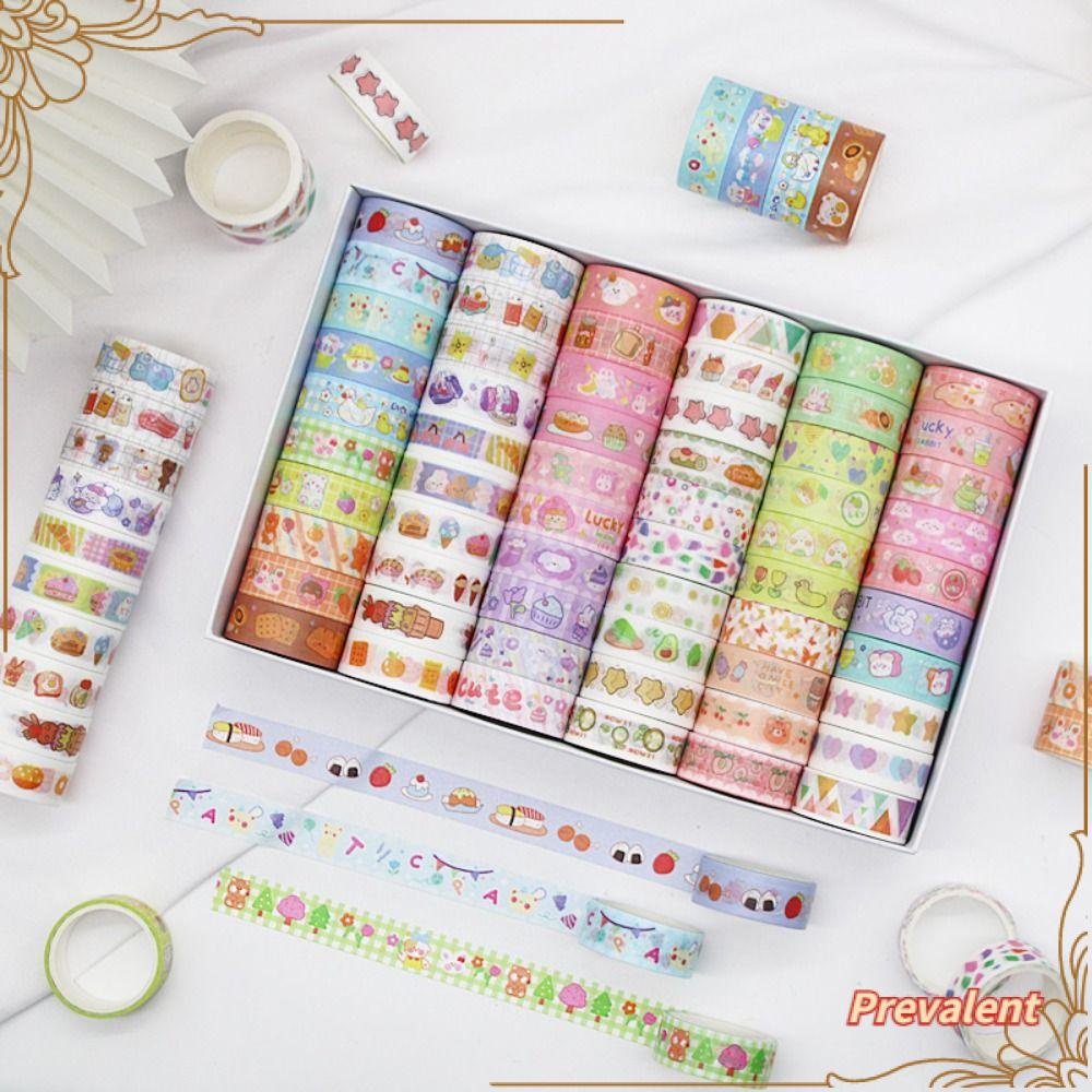 Preva 60Rolls/Set Washi Tape Baru Kualitas Tinggi Scrapbooking Gadis Hati Kreatif Alat Tulis INS DIY Bahan