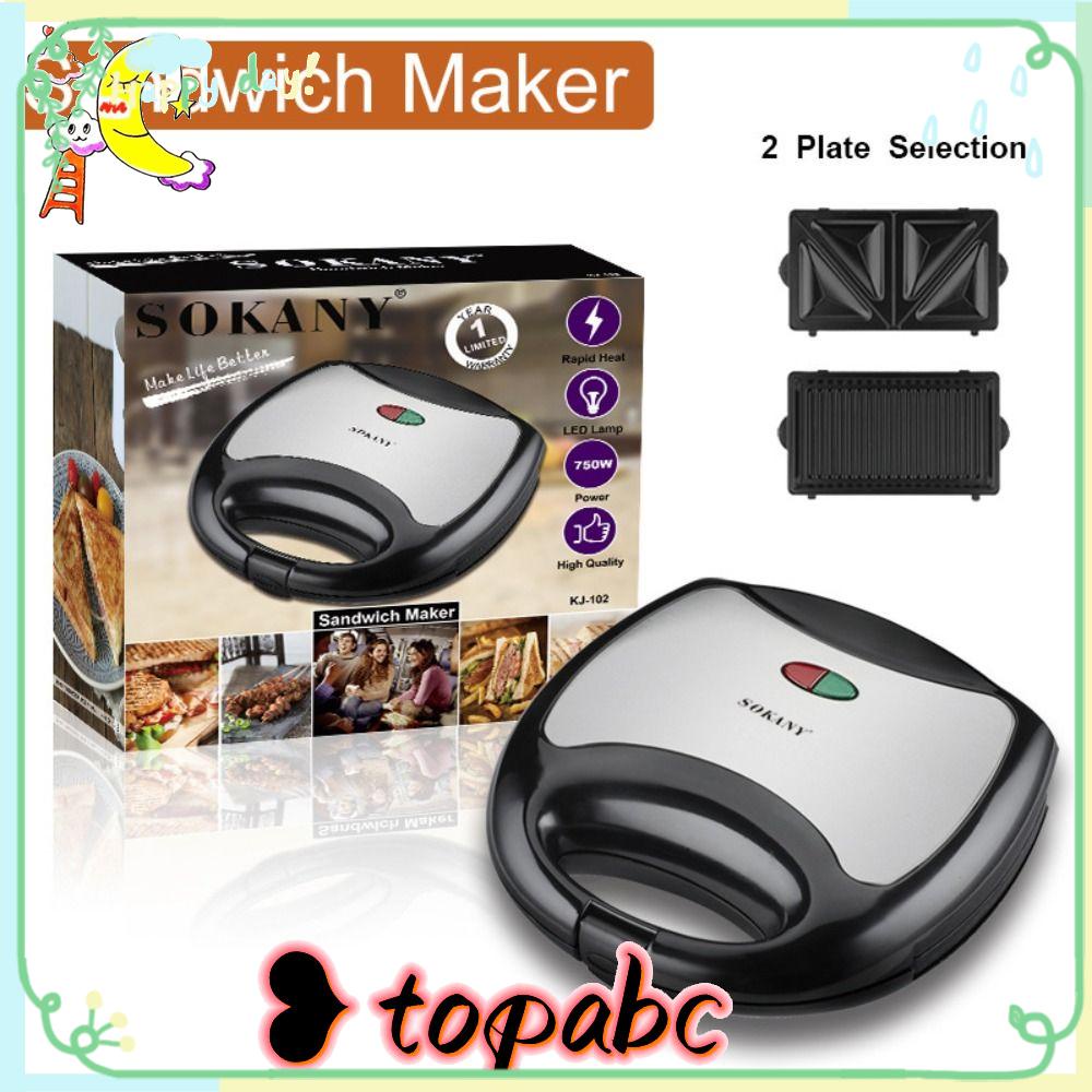 Top Sandwich Maker Pembuat Sarapan Rumah Tangga Anti-Lengket Waffle Baking Pot