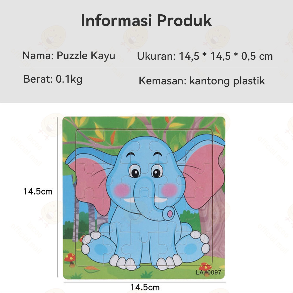 Poney Puzzle kayu anak kartun Wooden toys Puzzel kayu mainan edukasi
