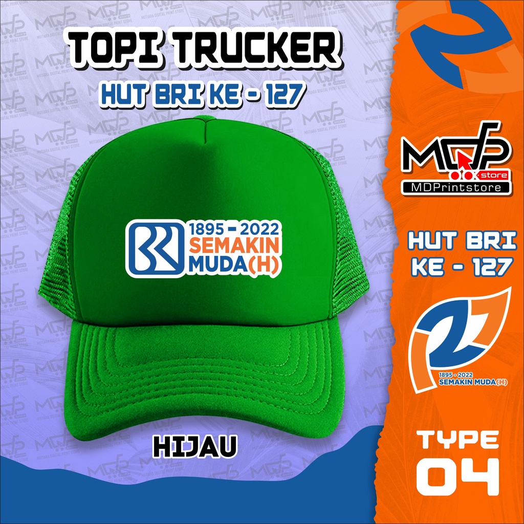 TOPI ANAK HUT BRI 127 TYPE D BANK BRI PERBANKAN MDPRINTSTORE