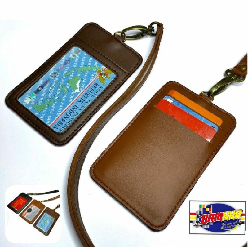 

Holder ID Card Kulit, gantungan ID card + ID Card. Premium
