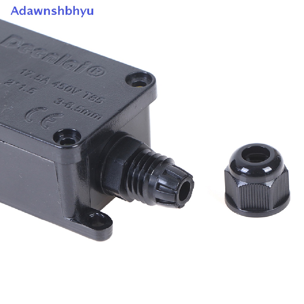 Adhyu Kotak Junction Box Konektor Kabel Waterproof 2Way IP66 Outdoor Dengan Terminal 450V ID