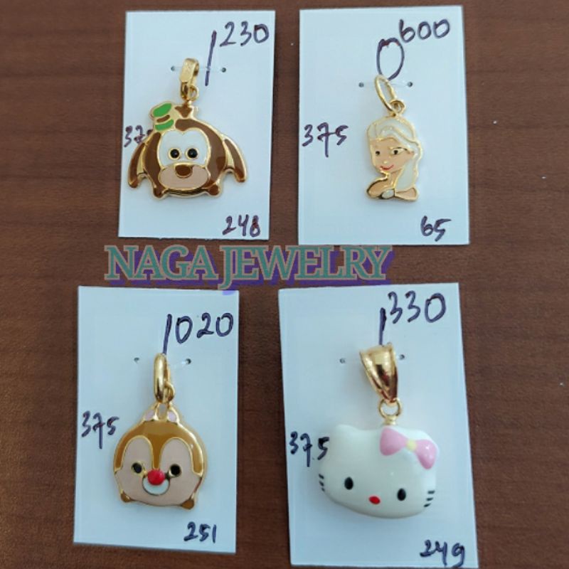 Liontin anak emas tua kadar 750