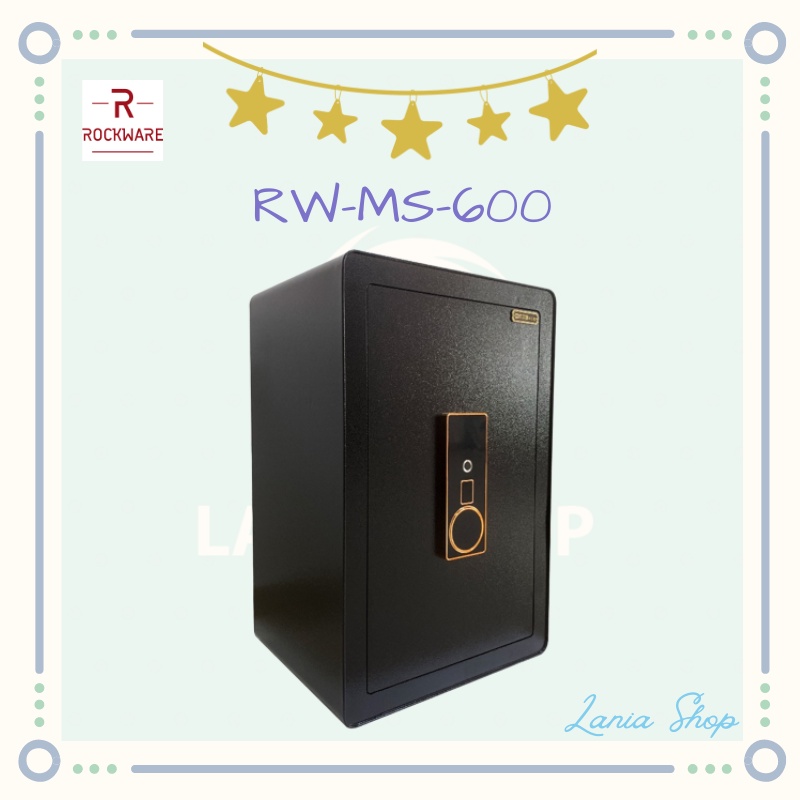 ROCKWARE Safety Box with Fingerprint Lock - 60x40x33cm - RW-MS-600